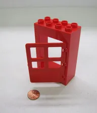Lego Duplo Solid Red Large Door Window Pane Unit Building Block 2X4X6 Christmas
