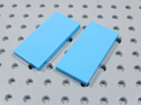 LEGO Lot of 2 Medium Azure 2x4 Smooth Tiles Plates BR