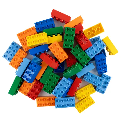 2x4 Bricks Building Blocks Multicoloured Mixed - 3011