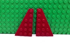 Lego Dark Red 6x4 (Pair) Wedge Plate wing ship airplane NEW