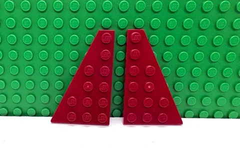 Lego Dark Red 6x4 (Pair) Wedge Plate wing ship airplane NEW