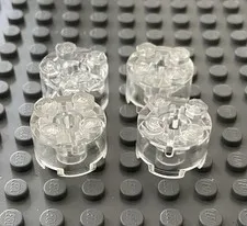 LEGO Trans Clear 2x2 Round Brick Lot Of Four