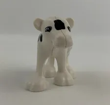 Lego Duplo Black Spotted Calf Baby Cow Animal Zoo Replacement Farm House