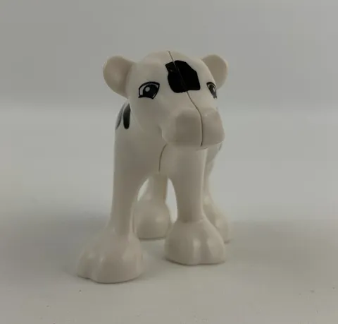 Lego Duplo Black Spotted Calf Baby Cow Animal Zoo Replacement Farm House