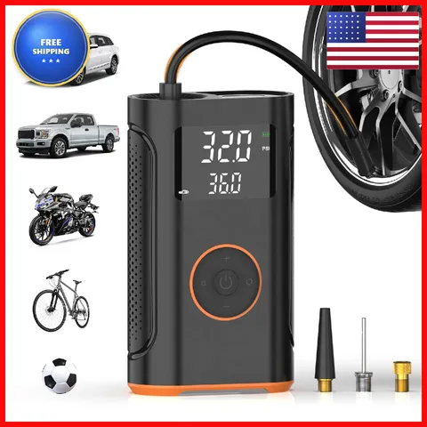 Upgrade Zsx Tire Inflator Portable Air Compressor-160 Psi Air Pump Memory