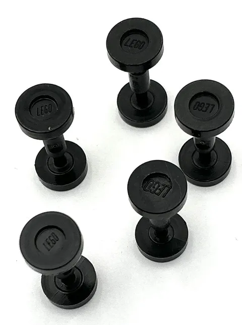 Lego 5 New Black Wheels Skateboard Trolley Parts