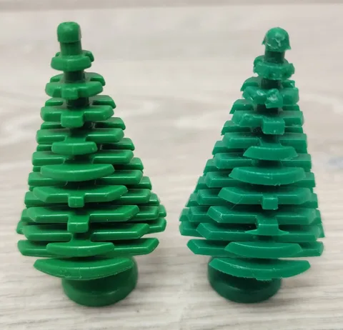 Lego 3471 52211 Green Plant Pine Tree Large 4 x 4 x 6 2/3 Part Lot Of 2 READ