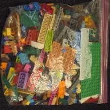 LEGO Bulk Lot Assorted Loose Bricks & Plates Multicolor Plastic in 1.5 lb Bag