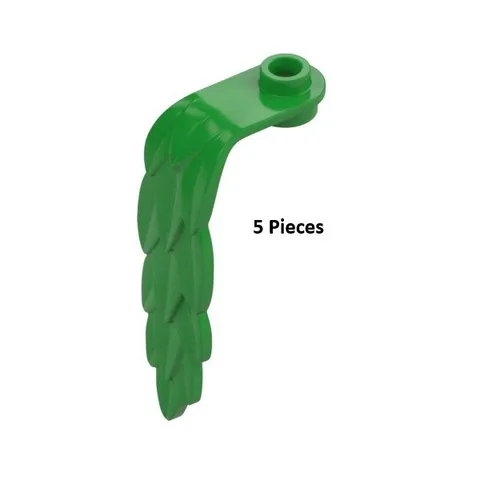 New Lego Bright Green Plant Plate Round 1 x 1 w/ Drooping Leaves Pieces Lot of 5