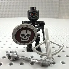 LEGO Black Skeleton Warrior 1 Minifigure - Castle Fantasy Era cas327