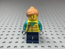 LEGO Minifigure Airport Worker Neon Yellow Safety Vest Radio cty1677 60367