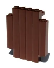 LEGO 30140 Brown Panel 2 x 6 x 6 Log Wall Profile Palisade Western Fort Part
