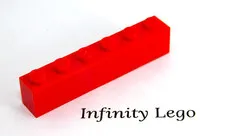 12 LEGO Red Bricks 1 x 6 (3009) - (12 Pieces)
