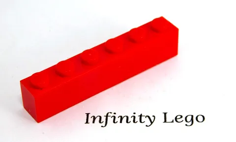 12 LEGO Red Bricks 1 x 6 (3009) - (12 Pieces)