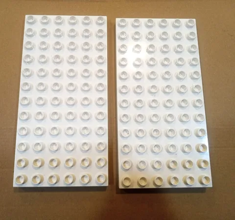 Lego Duplo  2 white 6 x 12 base plates