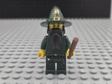 New LEGO Minifigure - Castle Kingdoms - Dark Green Wizard - cas435 - 1i