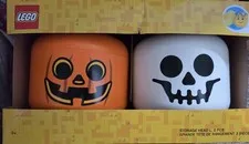 Lego Jack O Lantern/Skeleton limited Halloween Edition Storage Containers, Large
