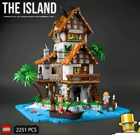 MOC LEGO Island Official Lego Parts Set, 2251 Pieces