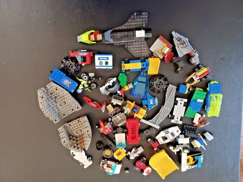 LEGO Lot partial cars, boat parts, car parts,  2.3lbs