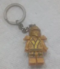 LEGO NINJAGO Lloyd Gold Minifigure Keychain w/ Key Ring, Plastic/Metal