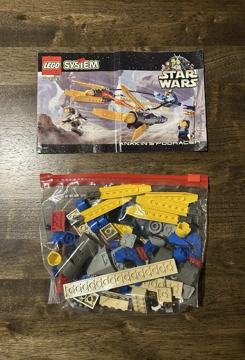 Lego Star Wars Anakin’s Podracer (7131) Set, Near Complete, No Minifigs