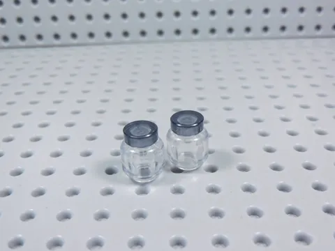 LEGO Lot of 2 Trans Clear w/ Lid Jars Accessory Minifig AZ