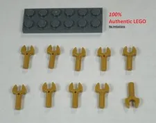 LEGO NEW Pearl Gold Bar 1 with Clip (10x) 6453281 Brick 41005