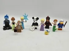 Lego Disney Mini Figure Lot Of 10, Frozen Jafar Minnie Scrooge, Elsa
