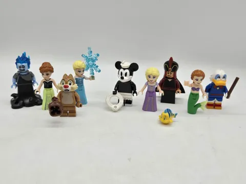 Lego Disney Mini Figure Lot Of 10, Frozen Jafar Minnie Scrooge, Elsa