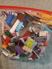 LEGO 1.9 LB Bulk Lot Genuine Mixed Bricks Parts Pieces No Minifigs Bag #7