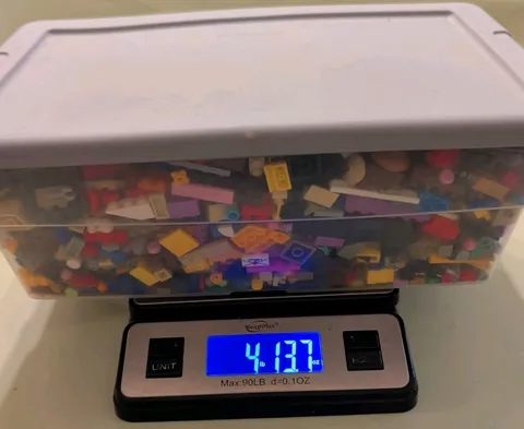 4+ lbs Bin of LEGO Bricks Parts & Pieces Bulk Lot 