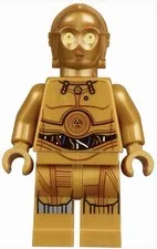 LEGO Star Wars C-3PO Minifigure sw0700 Colorful Wires Printed Legs Used
