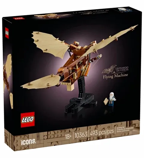 LEGO Icons Leonardo da Vinci's Flying Machine Set 10363 493pcs 18+ Stand