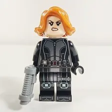 Lego Black Widow Minifigure Metallic Blue Trim Super Heroes 76260 76291 sh0881