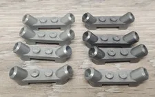Lego 61072 Pearl Light Gray & Flat Silver Modified 1 x 4 Angled Tubes Lot Of 8