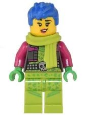 LEGO® Minifigure Town cty1506 Raze Lime Scarf Blue Hair