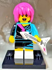 LEGO 8831 CMF Series 7 Rocker Girl Minifigure col07-15 Complete Punk Rock Music