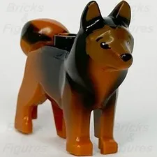 LEGO Husky Dog Animal Minifigure Part Dark Orange Jurassic World Red 75935 60355