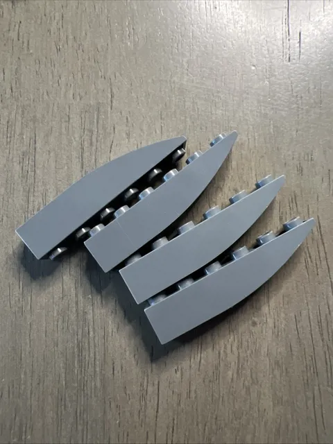 LEGO 42023 Dark Bluish Gray Slope, Curved 6 x 1 Inverted 4 Pieces