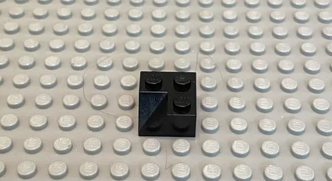 LEGO Black Slope 45 Degree 2x2 Double Concave Part 3046