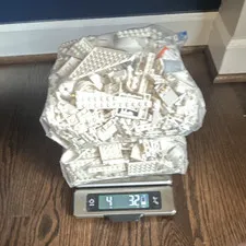4 pounds of LEGO White Bricks Parts Pieces Bulk Lot Mixed Assorted