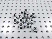 LEGO Lot of 15 Light Bluish Gray 1x1 Plates w/ Open Center BC