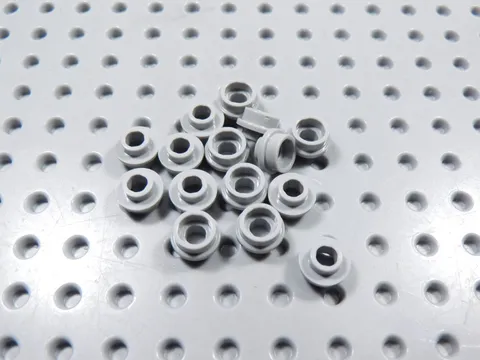 LEGO Lot of 15 Light Bluish Gray 1x1 Plates w/ Open Center BC
