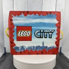 LEGO City Storage Toy Box and Zip Up Collapsible Play Mat
