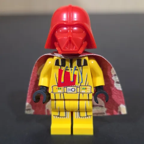Brickluv Custom Darth Vader Minifigure w/Printed Cape, Helmet & Torso