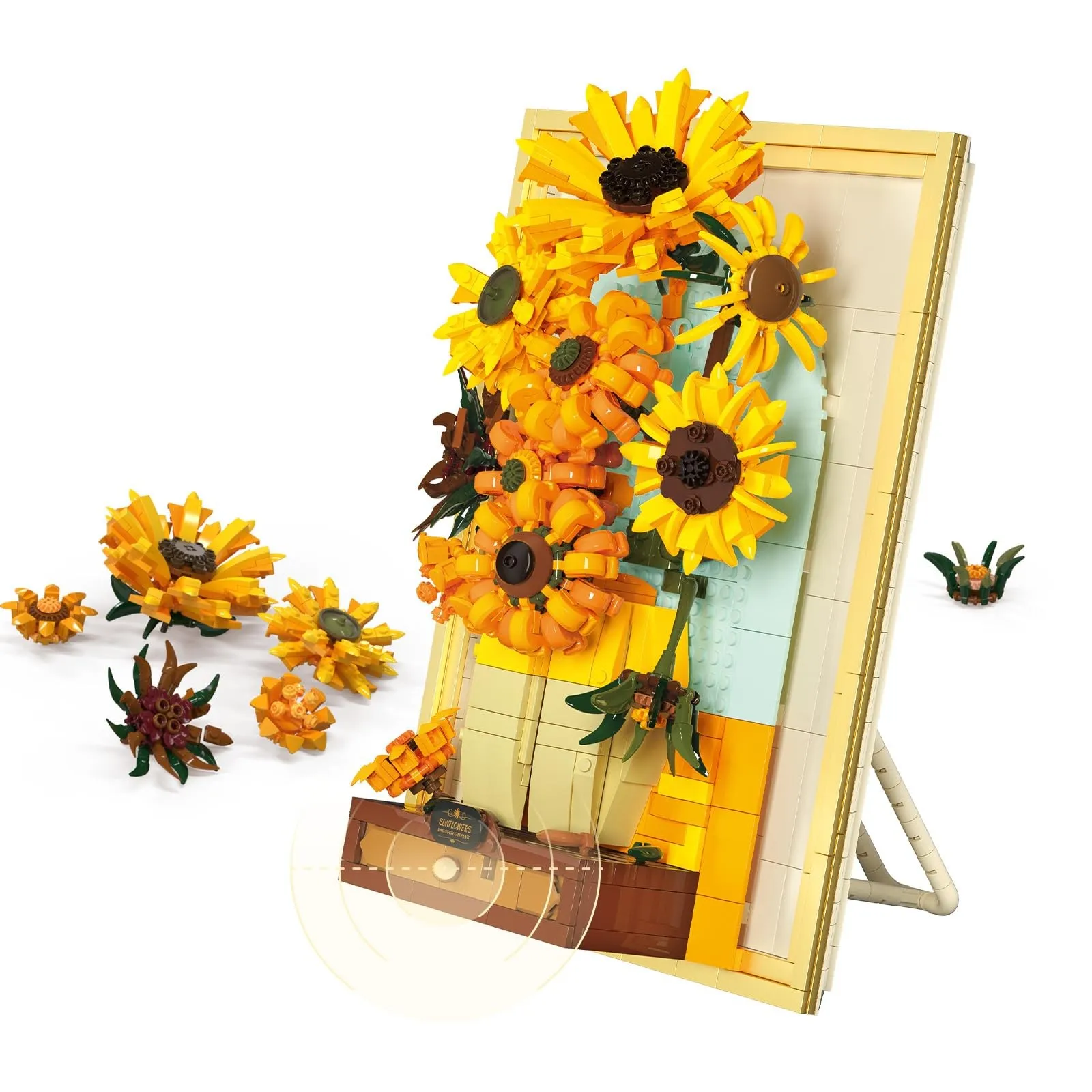 Sunflower Building Sets for Adults with Lights, Flowers Building Blocks Set for Zi...