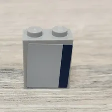 Lego 3245bpb38 Brick 1 x 2 x 2 Inside Axle Holder Dark Blue Stripe Both Sides