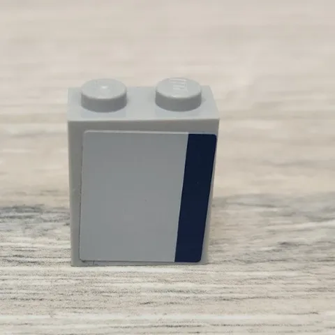 Lego 3245bpb38 Brick 1 x 2 x 2 Inside Axle Holder Dark Blue Stripe Both Sides
