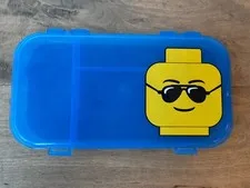 Lego 499230 Transparent Blue Minifigure Storage Case Minifig Head w/ Sunglasses