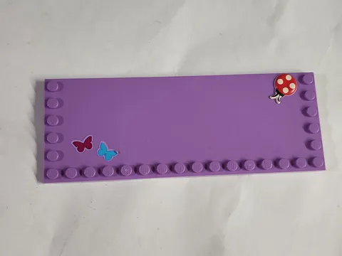 LEGO part 6205 Medium Lavender Plate Special 6x16 Studs on 3 Edges 41037 41133